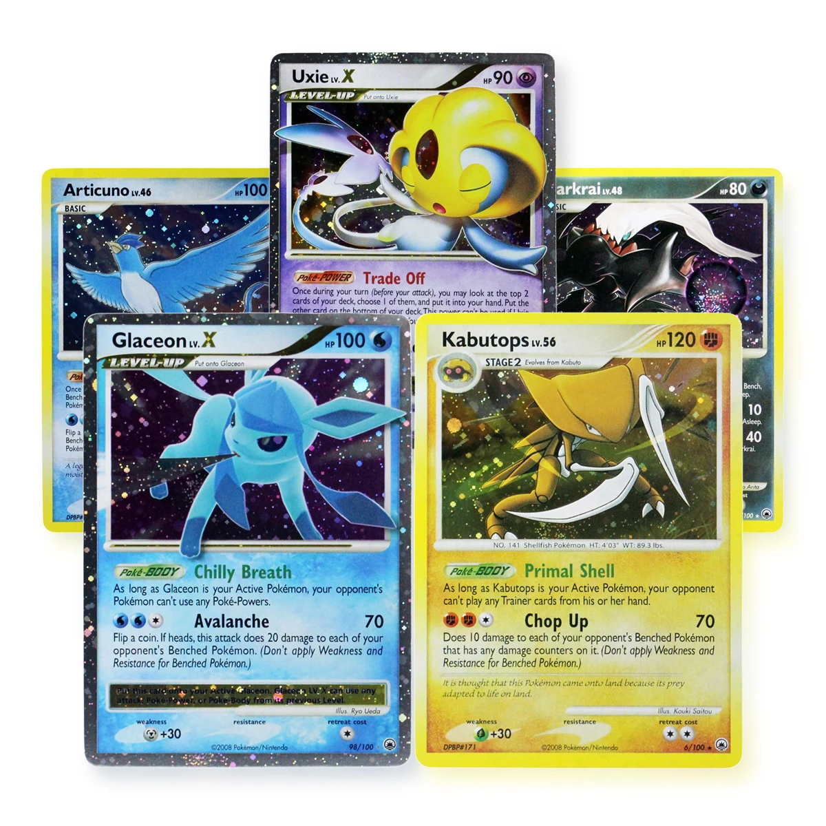 Galaxy Foil PKM Proxy EN Articuno/Darkrai/Glaceon trading card collection, Holo and Non-Holo, PTCG Gifts Toys