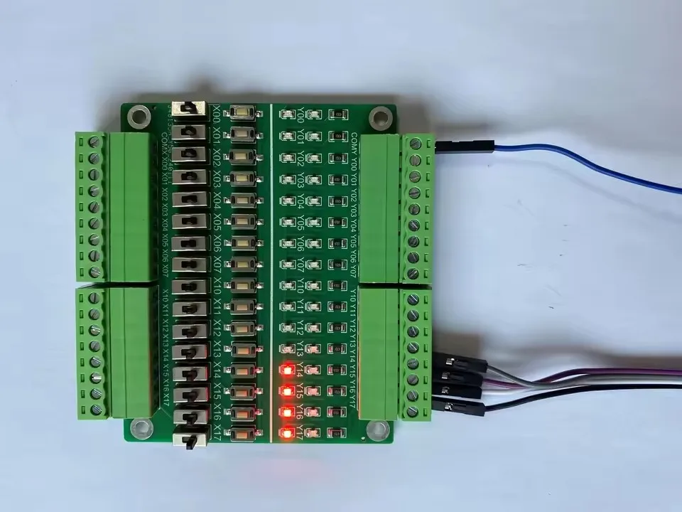 for PLC debugging board 16 input and output test board, key toggle switch switch learning module main board
