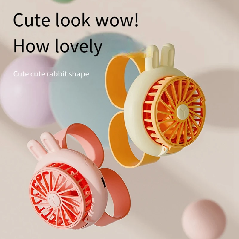 Wristband Fan 300Mah Kids Mini Wristband Multifunction Portable With Breathing Light Watch Model Fan, Durable Easy To Use Purple