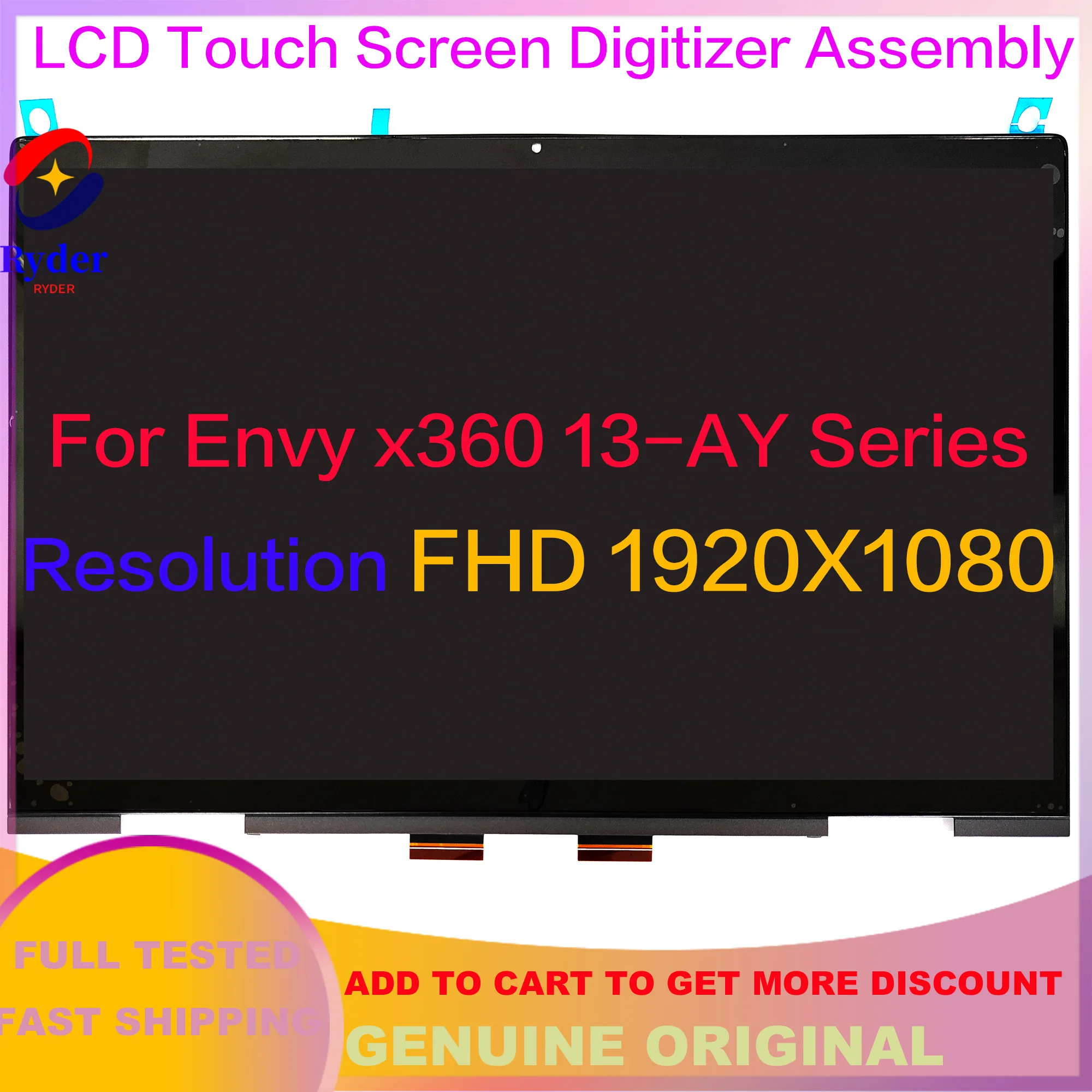 

For HP ENVY X360 13-AY 13Z-AY000 13-AY0006CA 13-AY0008CA 13-AY0010CA 13-AY0021NR 13-AY0055CL LCD Touch Screen Assembly Display