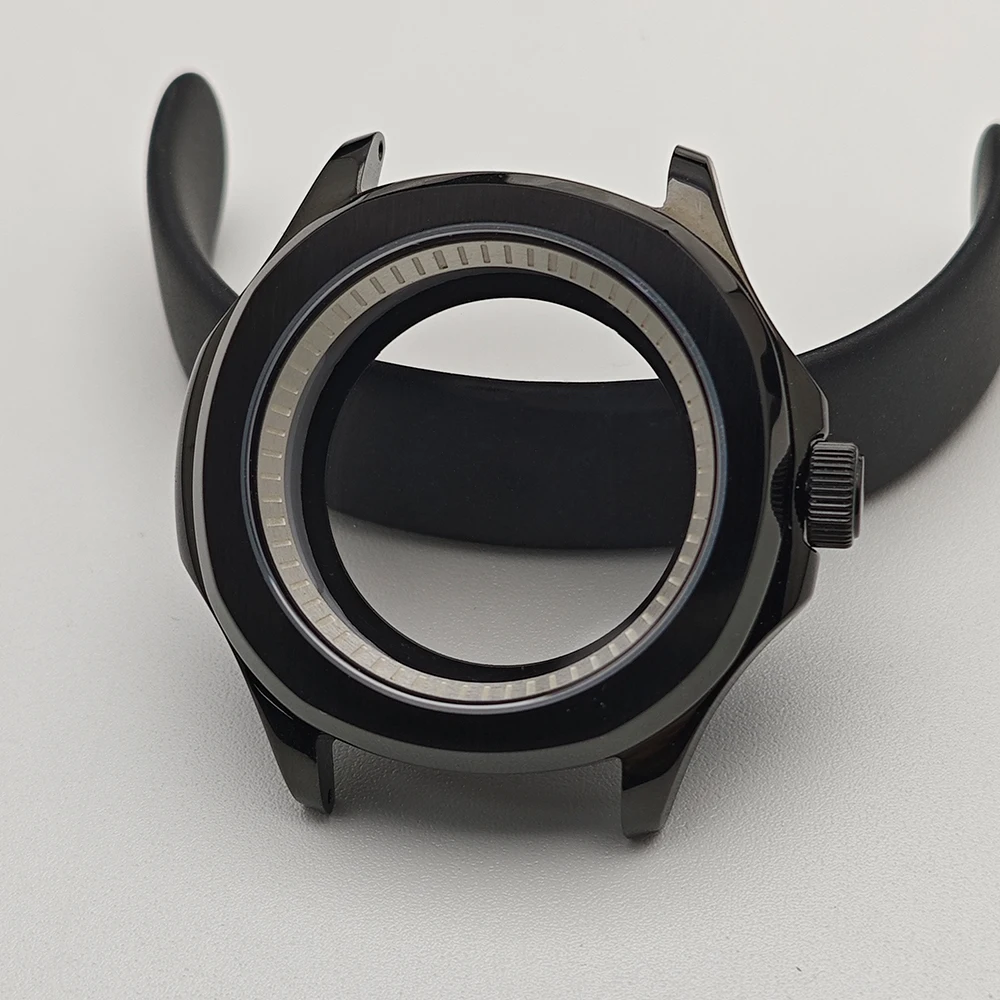 39,5-mm-Stahlgehäuse mit Innenring, passend für NH35 NH36 Uhrwerke, Uhrenteile für Saphirglas-Armbanduhren, Uhrenbox – Detail 4