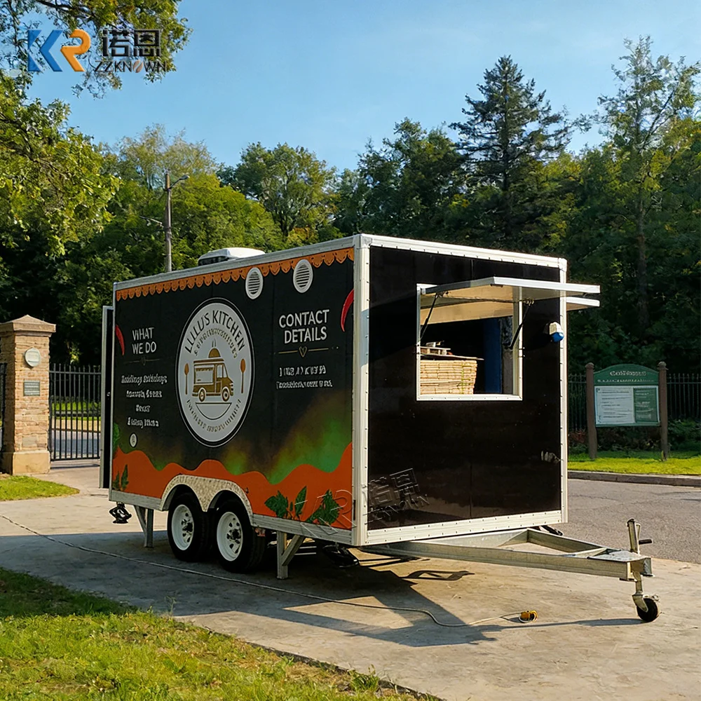 

Mobile Kitchen Fast Bbq Burger Trailer Food Trailers Fully Equipped Outdoor Pizza Truck Street Vending Food Truck