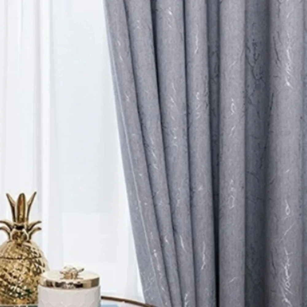 Chenille Simple Grey Curtains Light Luxury Modern Curtains for Living Dining Room Bedroom Sliver Texture Balcony Window Curtains