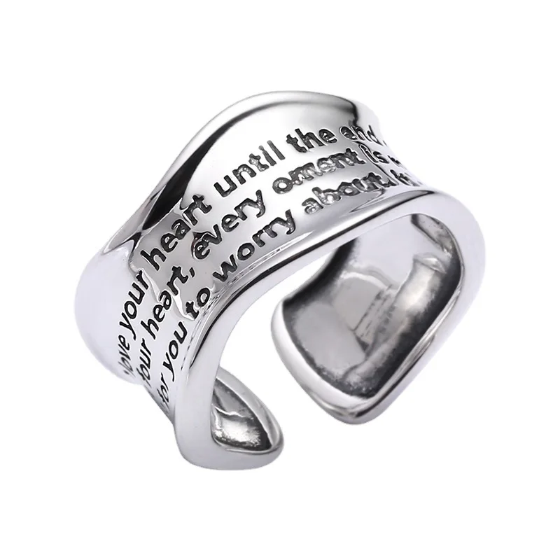 GANPUP Einfache Geometrische Linien Verstellbare Fingerringe für Frauen Silberfarben Mode Neuer Ring Schmuck Geschenk Party anillos mujer – Detail 4