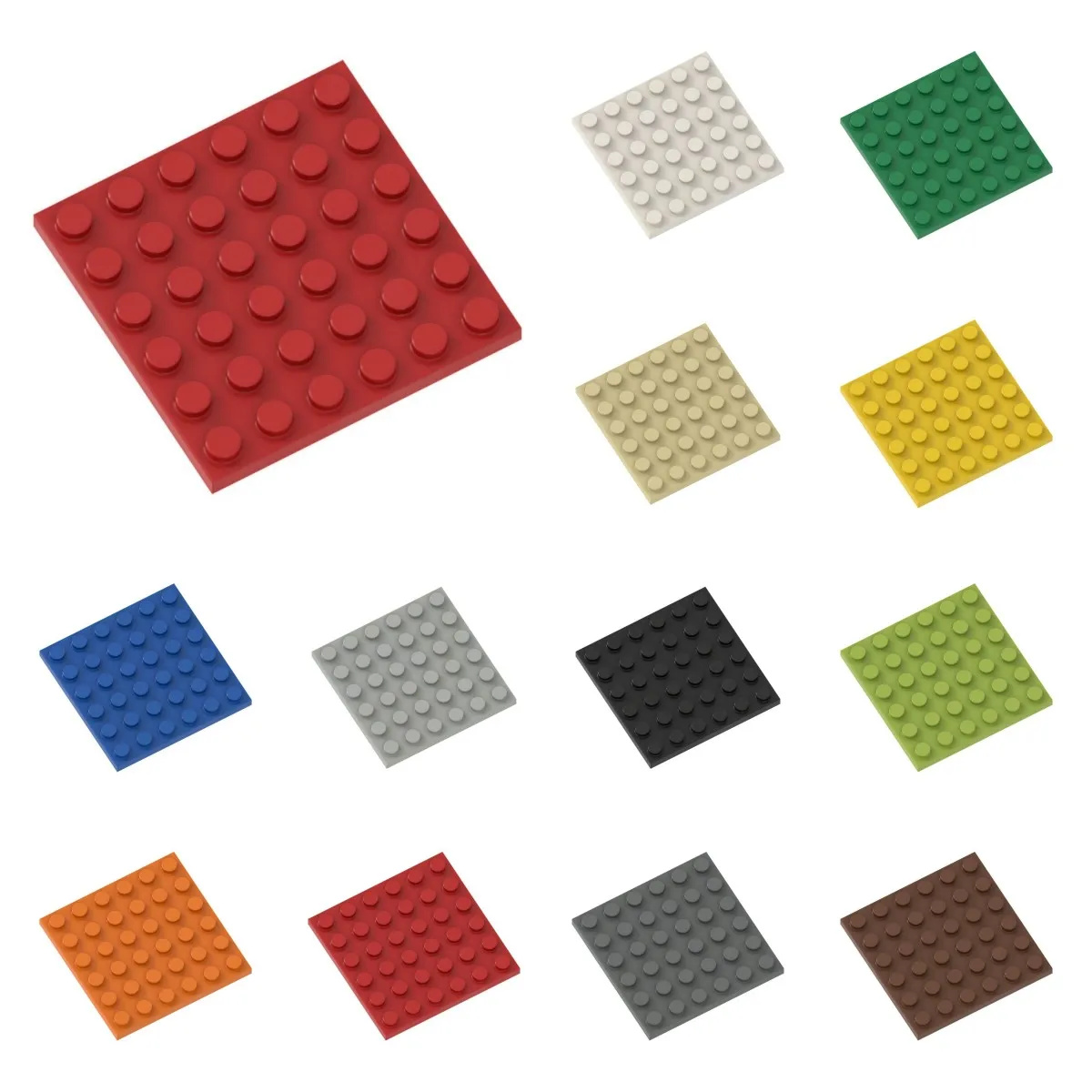 

10pcs 3958 Plate 6 x 6 Bricks Collections Bulk Modular GBC Toys For Technical MOC Set Sale Buildings Blocks
