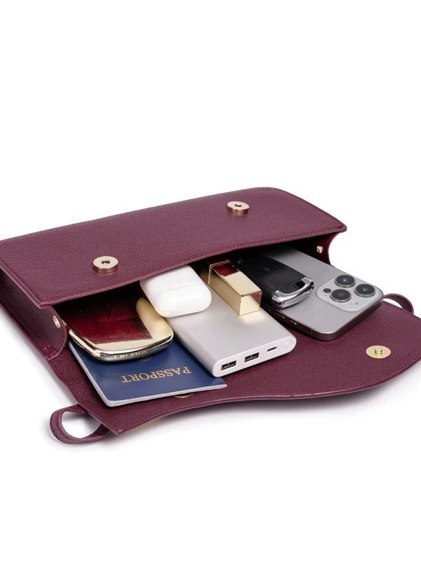 حقيبة يد صغيرة بسيطة على الموضة الكورية، حقيبة كتف مفردة مربعة الشكل كاجوال أنيقة وملمس راحة اليد باللون البني #6