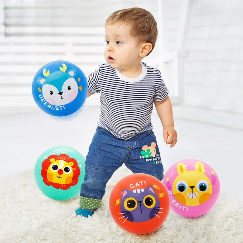 Patting Ball For Kindergarten Children Small Rubber Inflatable Sports PVC Toy Ball Safe Soft Baby Kids Play Ball Indoor Outdoor