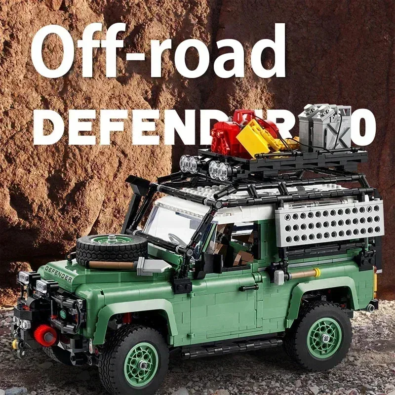 

MINISO Высокотехнологичные Land Rovered Defender 90 кирпичей, совместимые супер внедорожные гоночные автомобиль, строительные блоки, 2336 шт., детские игрушки, подарки