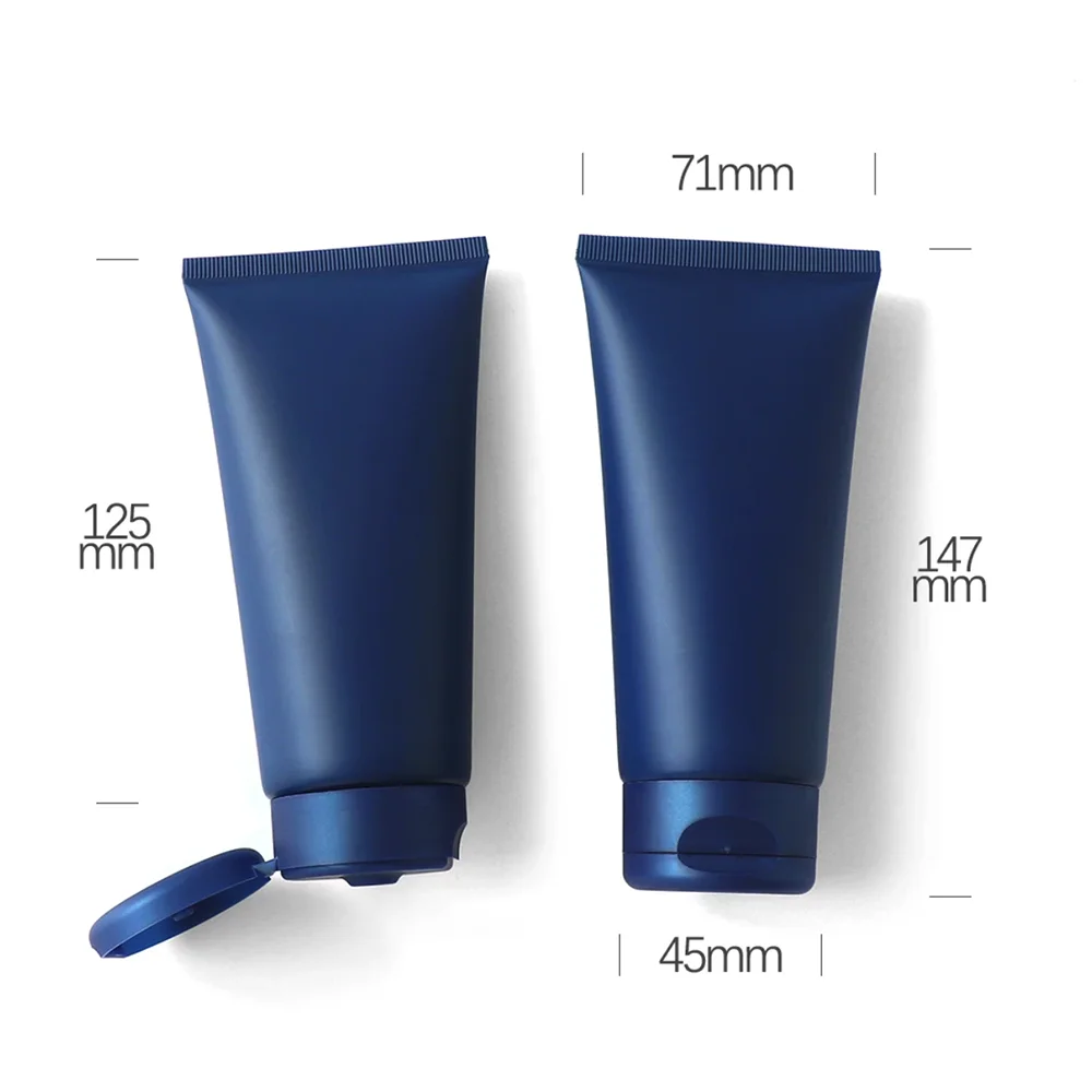 120ml 120g Frosted Blue Soft Tube Empty Matte Squeeze Bottle Cosmetics Lotion Cream Foundation Refillable Container