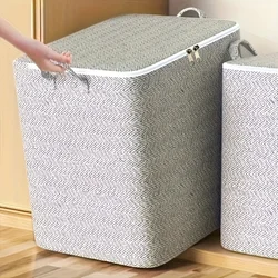 Storage Box with Lid Three Dimensional Organizer Foldable Large Capacity Blanket Quilt Storage Box Home Closet Organizer