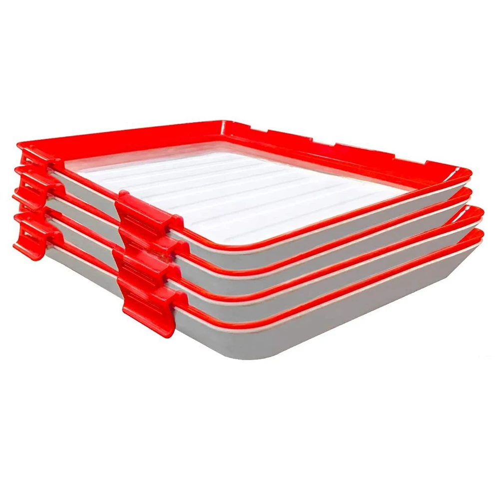 Food Plastic Fresh-Keeping Tray Stackable Food Tray Reusable Food Fresh-Keeping Tray