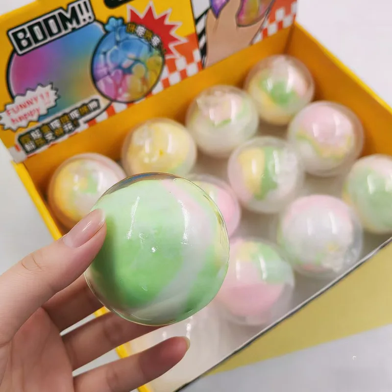 Colorful Crispy Stress Balls Pinch Toy Stress Relief Squeeze Wax Coating Balls for Home Office Relax Squeeze Party Gifts