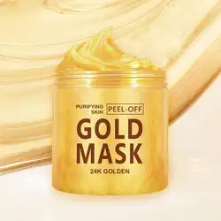 200g KOEC Gold Purifying Peel-Off Facial Mask Deep Clean Nourishing Oil-Control Smoothing Aloe Vera Extract Collagen Niacinamide