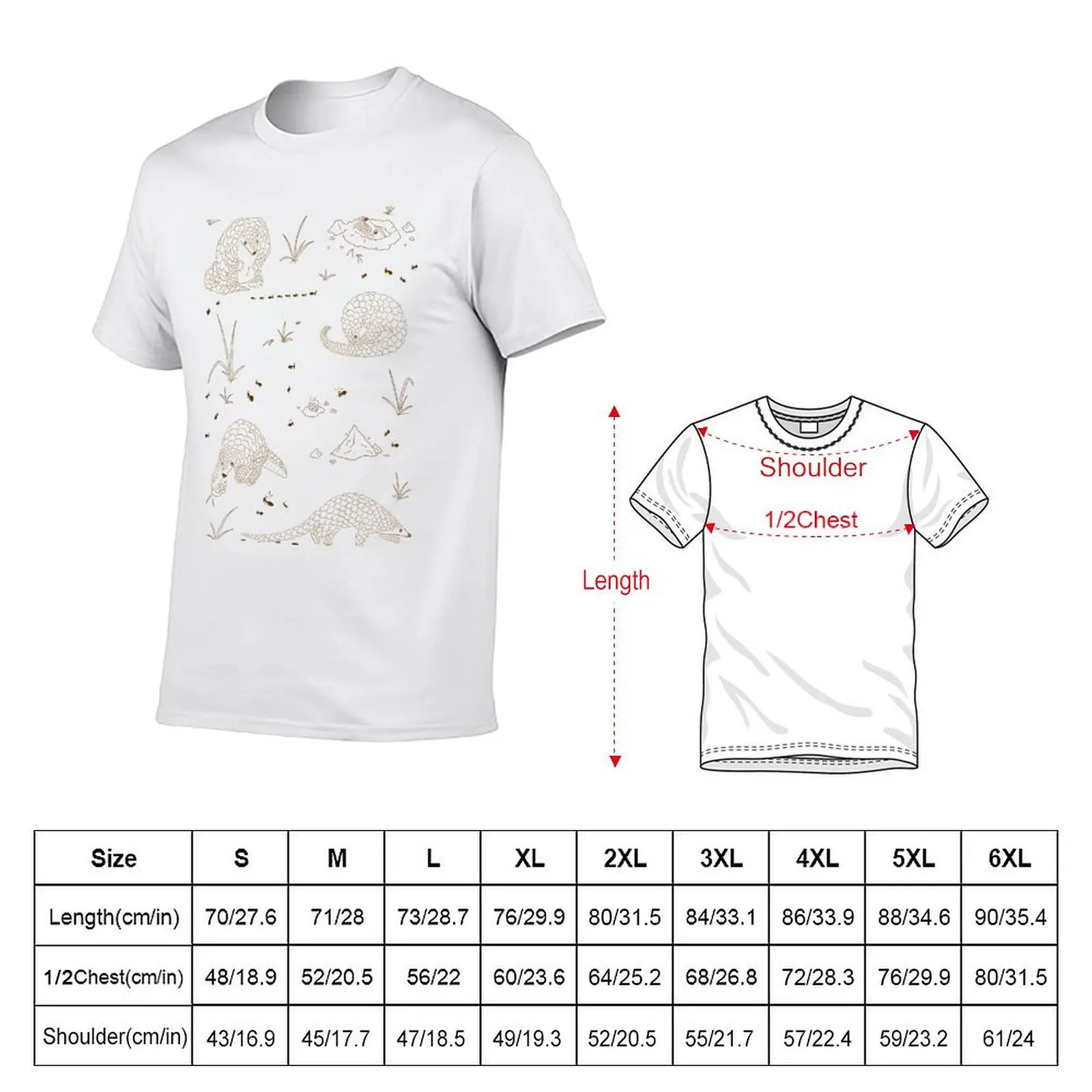 pangolins! T-Shirt man t shirt clothes fitted t shirts for men