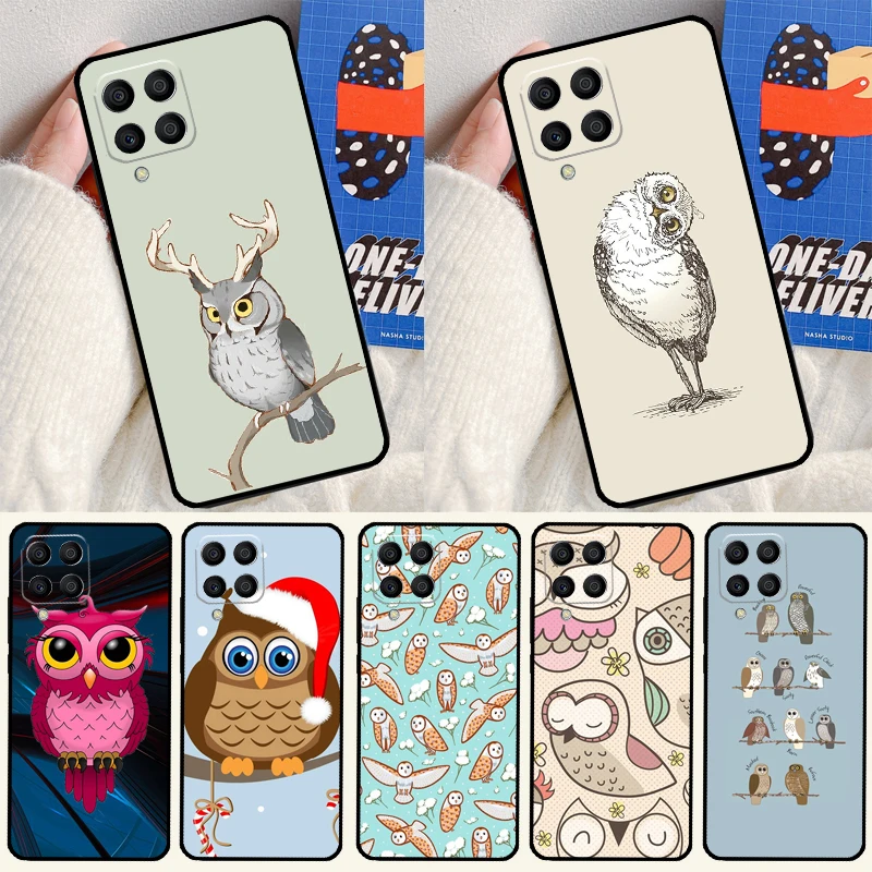 Fashion Cartoon Owl For Samsung Galaxy M14 M34 M54 M33 M13 M23 M53 M15 M55 M31 M51 M20 M30s M32 M52 Phone Case