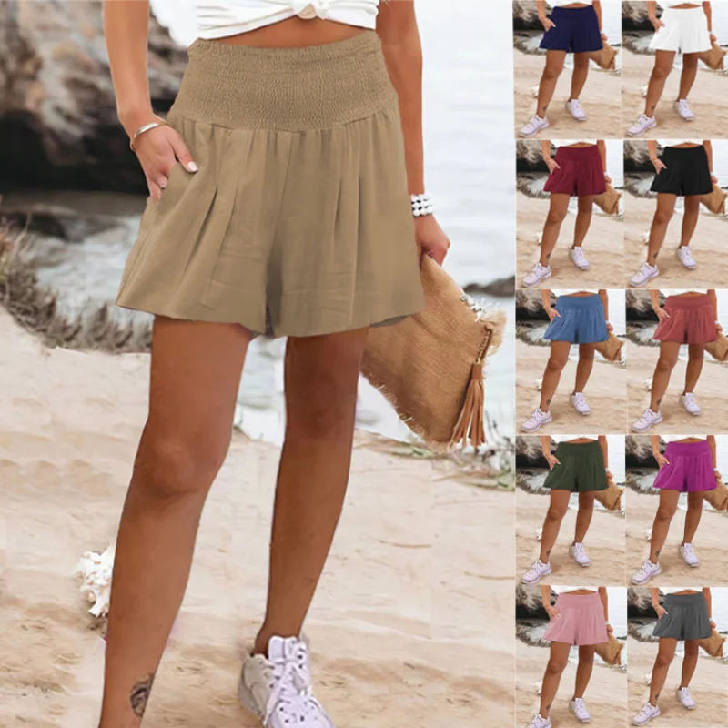 

Women Clothing Shorts for Women Y2k Casual Fashion Clothes Casual Streetwear Summer Elegant Ladies Solid Femme