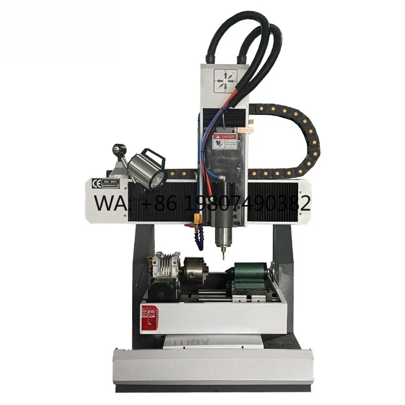 4 Axis Mini Desktop CNC Router 4040 Precision Engraving Machine for Metal Mold Processing and Carving Work