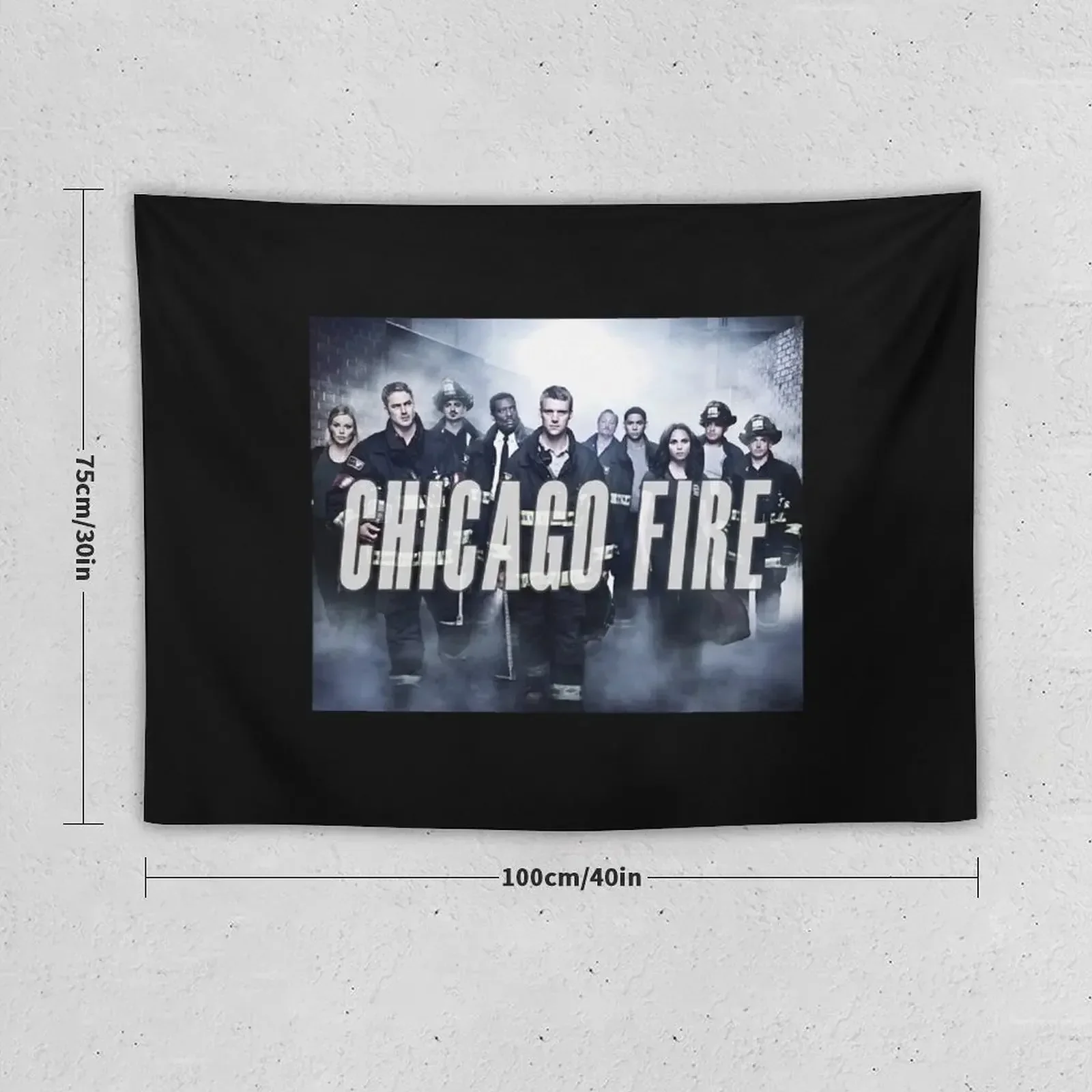 Chicago Fire Tapestry Custom House Decorations Wall Carpet Aesthetics For Room Tapestry