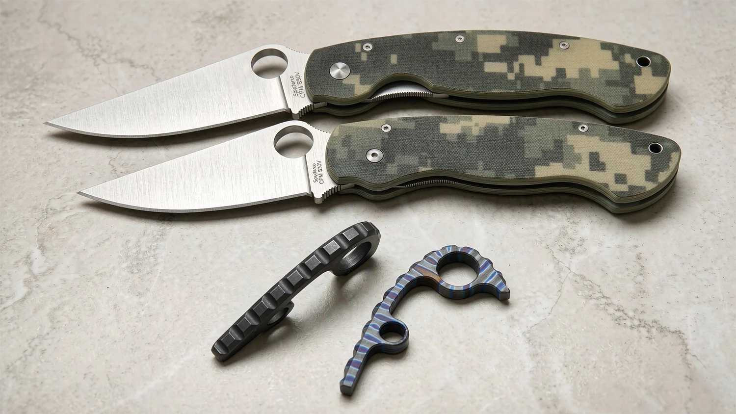 11 Colors CNC Titanium Material Knife BackSpacer Back Spacer Liners For Spyderco Para3 C223 Paramilitary3 Knives Replace Parts