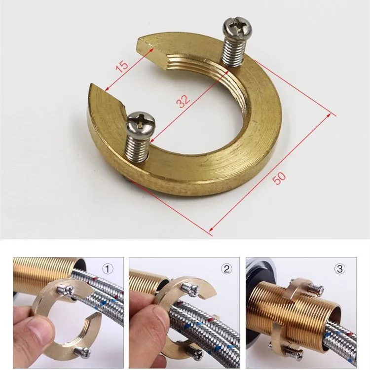 Brass C Type Tap Faucet Anti-loosing Nut Cap Fixing Fitting Kit Kitchen Wash Basin Tool Set Fastening Circlip Washer Accessory