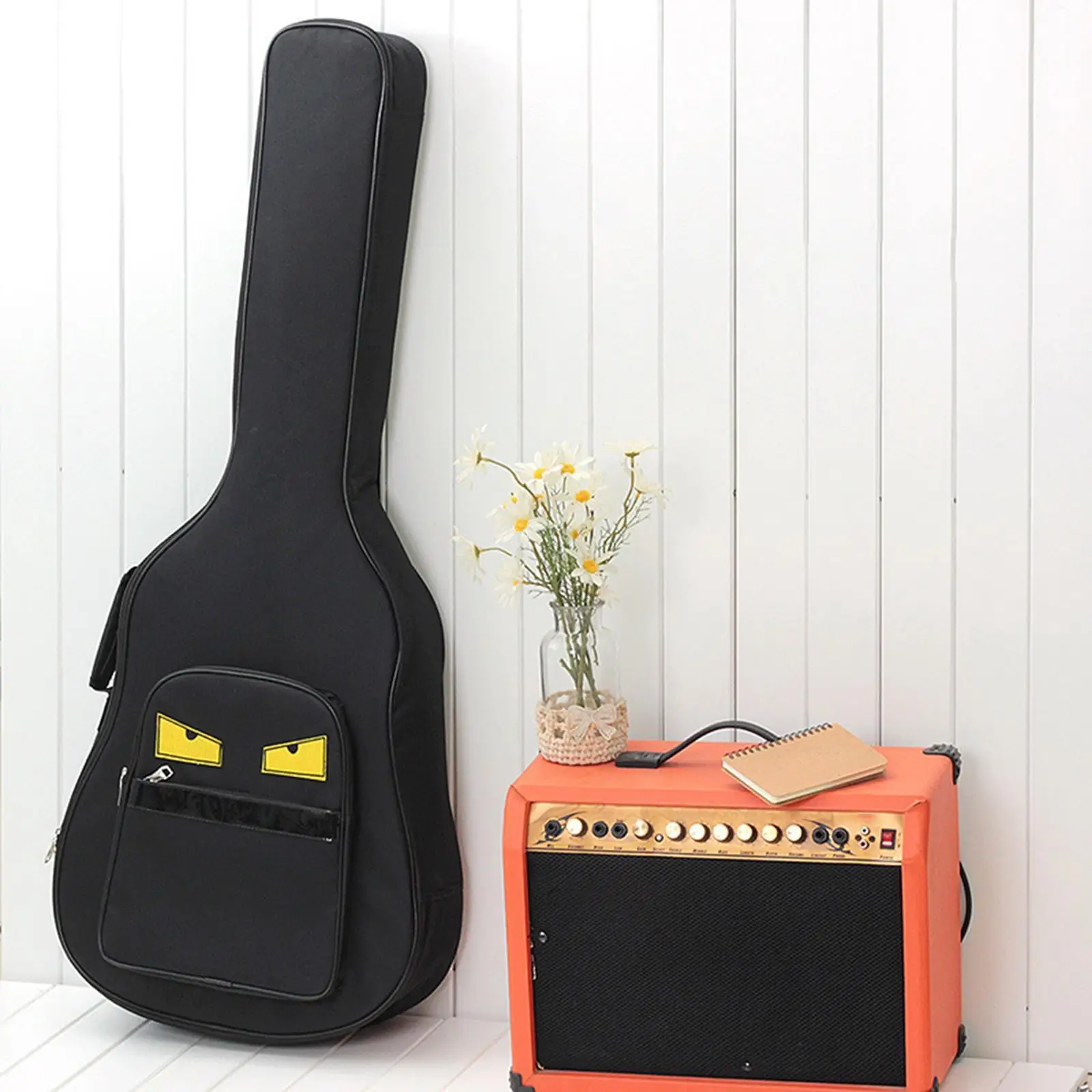 

Guitar Gig Bag Backpack with Front Pockets Dustproof Guitar Storage Box Guitar