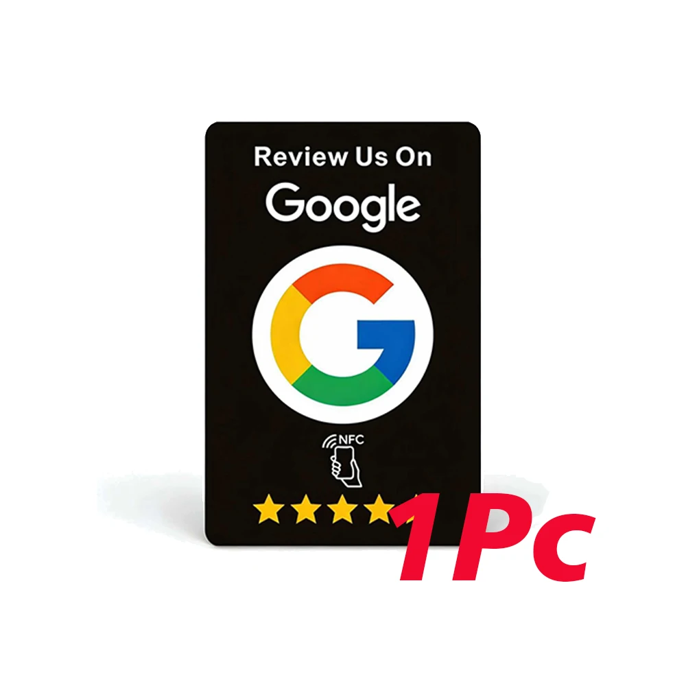 Schwarze NFC-Tap-Karte für Google-Bewertungen, sofort aktivierbar, steigert die Geschäftsbewertungen, Google-Bewertungs-Tap-NFC-Karte
