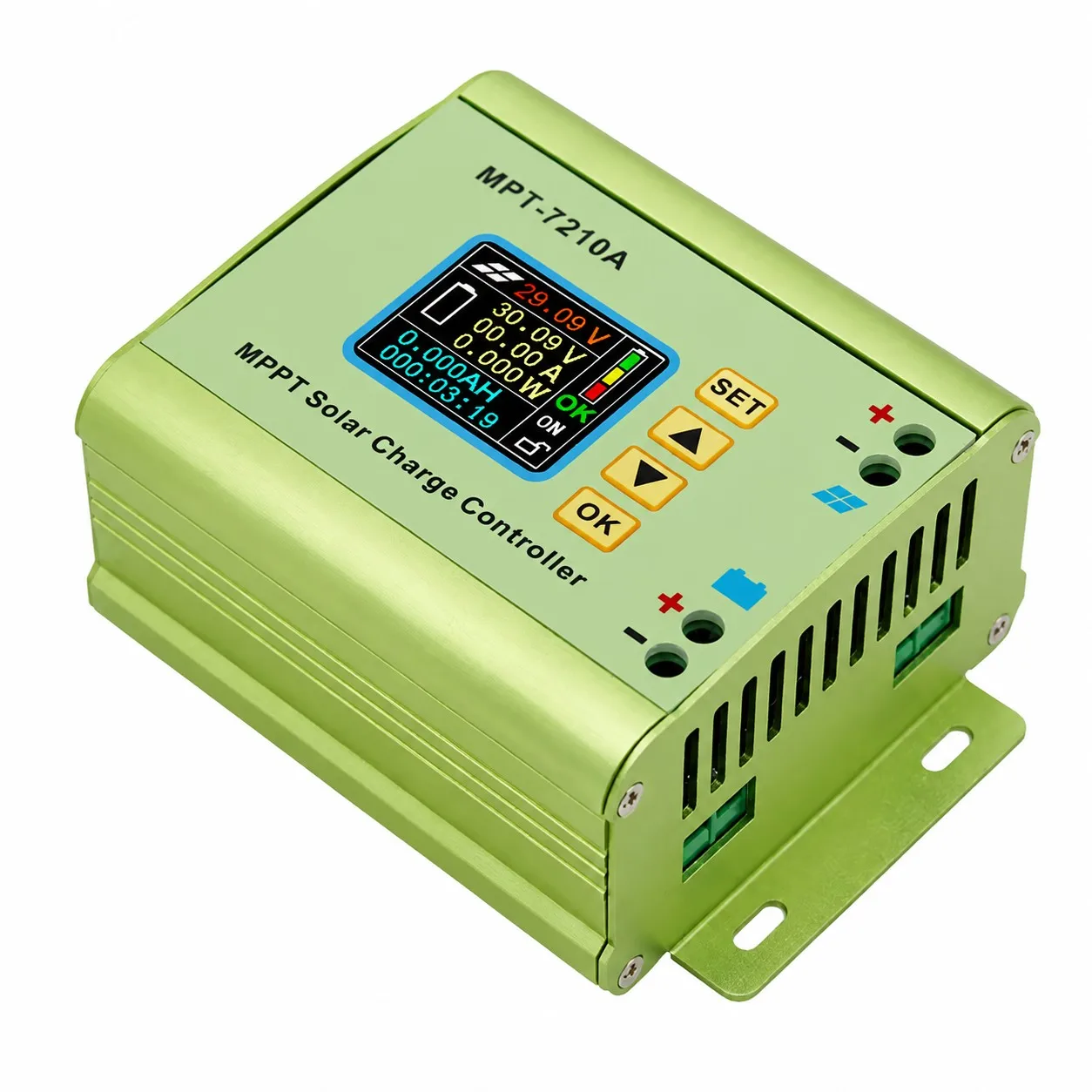 600W MPPT Solar Panel Charge Controller DC 24V/36V/48V/60V/72V Boost Solar Battery Controllers LCD Display MPT-7210A