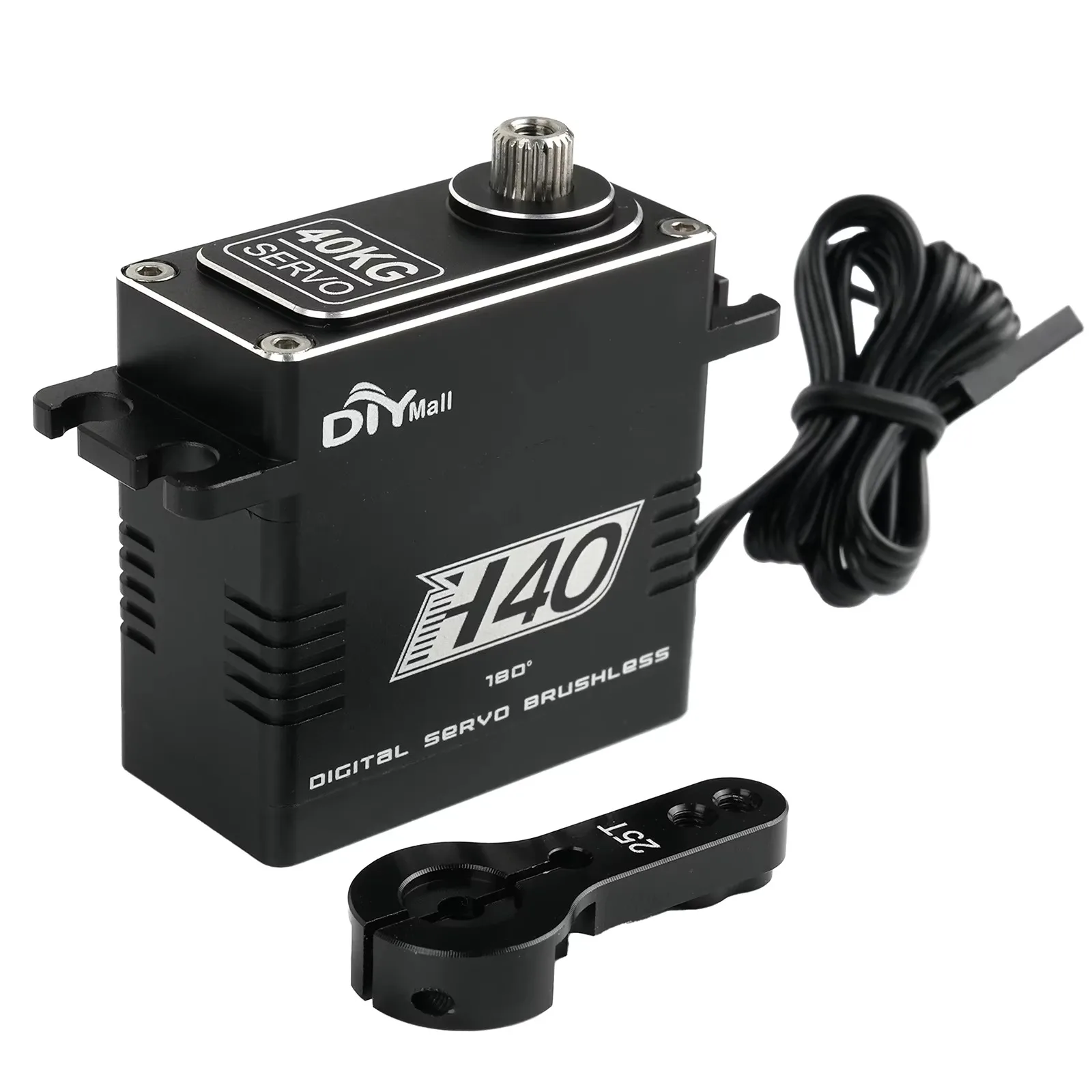 Servo motor digital sem escova de alto torque, 40kg, ip67, à prova d'água, engrenagem de aço totalmente metálica para carros rc 1/8 1/10, veículos, robôs