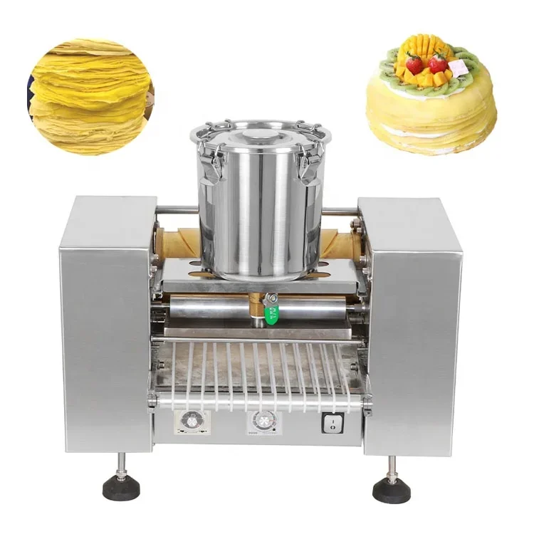 

2023 Commercial Automatic Mini Mille Crepe Cake Machine Automatic Thousand Layer Cake Pancake Skin Board Crepe Making Machine