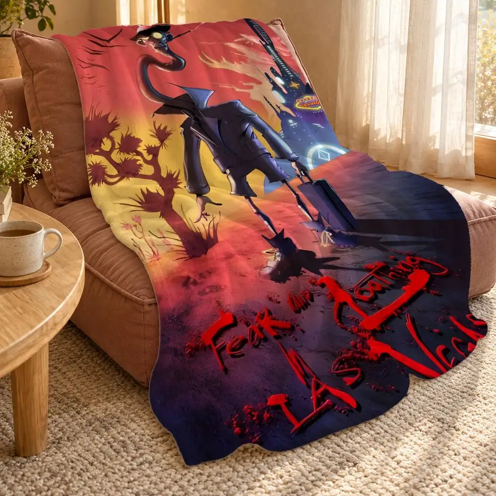 Fear Loathing Las Vegas Throw Double Sided Flannel Throw Blanket Soft Travel Camping Sofa Bed Home