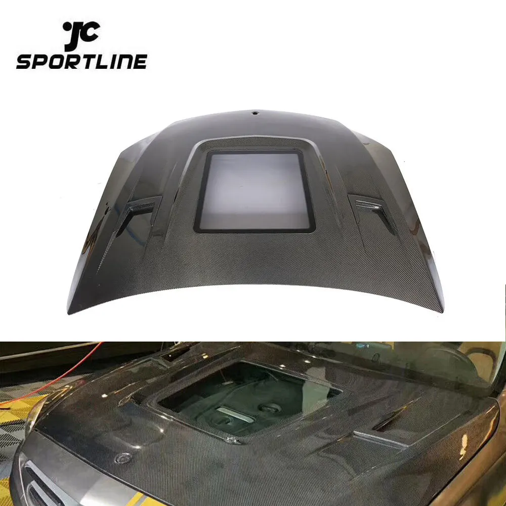 JCSPORTLIN W205 Carbon Engine Hood for Mercedes Benz C205 C300 C400 C450 15-19(Can Not Fit AMG)