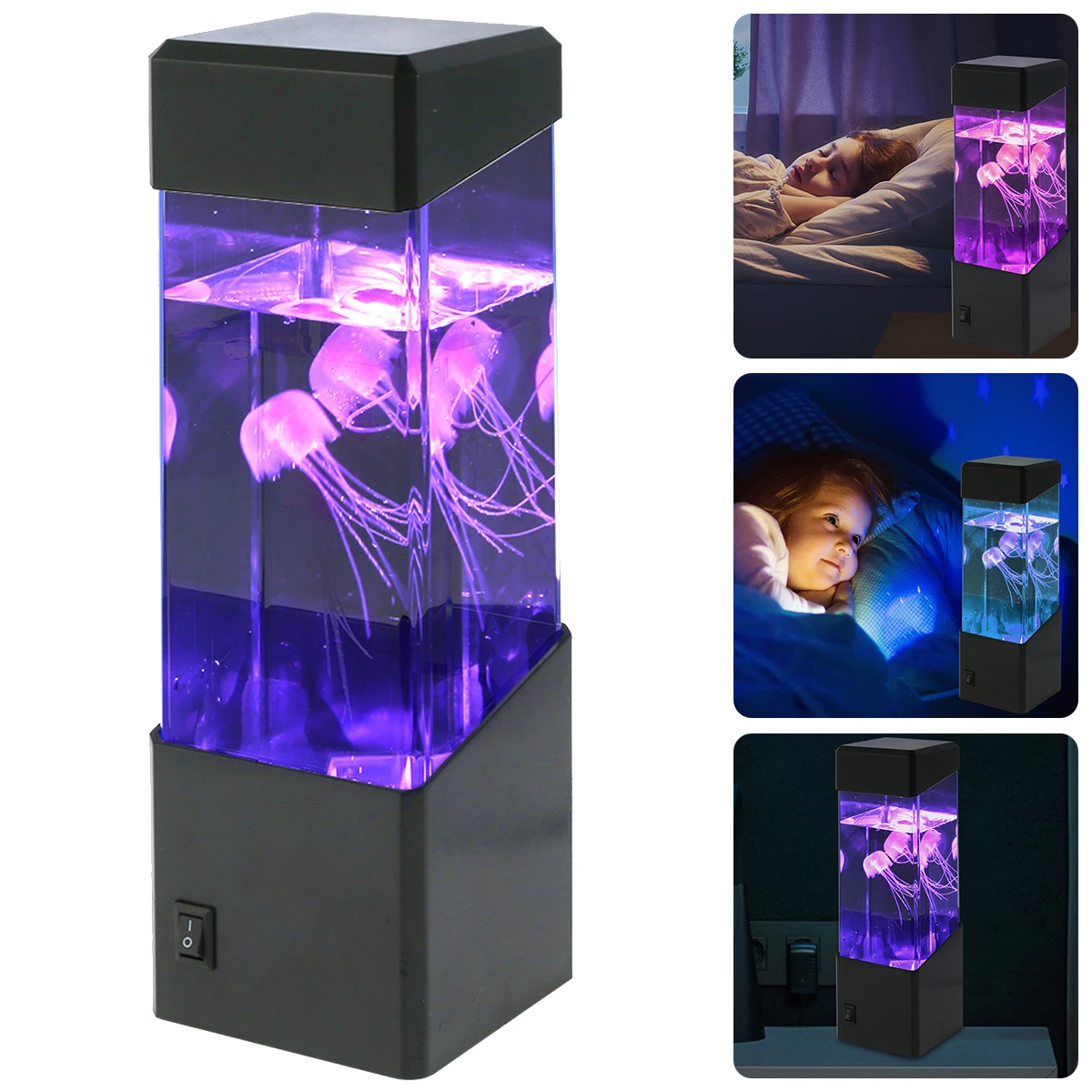 LED Jellyfish Lamp USB/Battery Simulated Jellyfish Night Light Multi-Color Changing Aquarium Tank Lamp Decorative for Home 2023