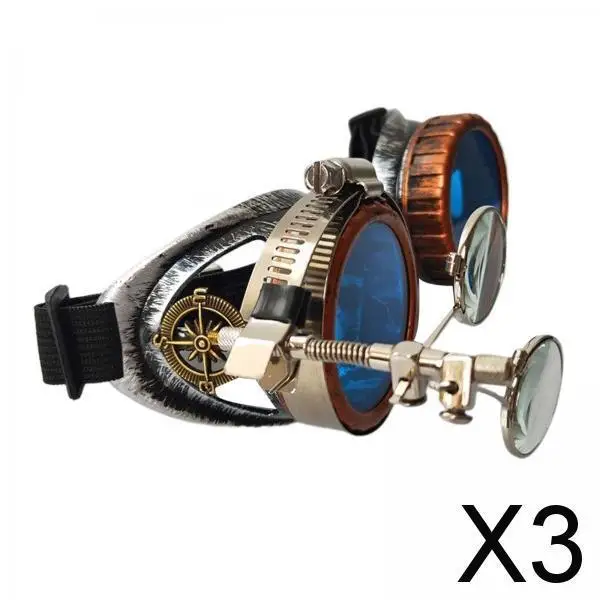 

Очки в стиле стимпанк для мужчин и женщин, ретро-круглые очки, дизайнерские люксовые очки для косплея, карнавала, приключений, выставок