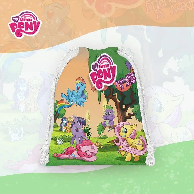 อะนิเมะใหม่ Kawaii My Little Pony กระเป๋าน่ารักการ์ตูนกระเป๋าสตางค์กระเป๋าเก็บเครื่องสําอางค์กระเป๋าคริสต์มาสปัจจุบัน