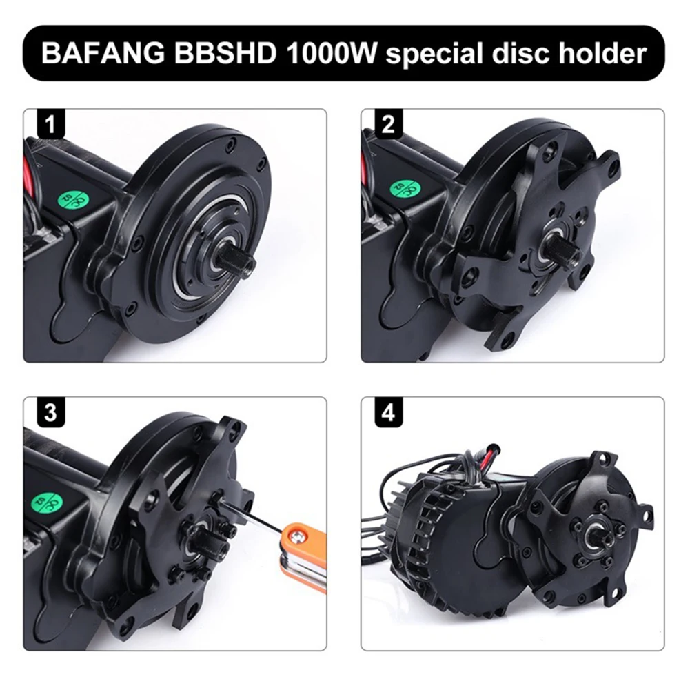 

Brandnew High Quality ChainRing Wheel Crankset Adapter Aluminum Alloy Black Hardness For Bafang BBSHD-Mid Motor