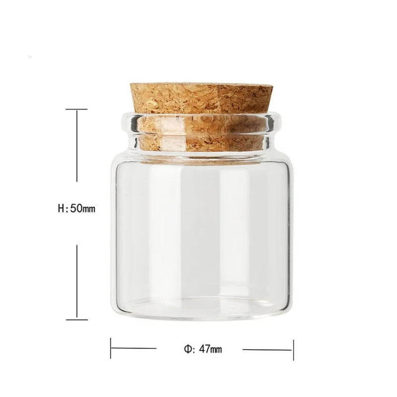 32pcs 50ml/1.7oz Mini Glass Bottles With Cork Stoppers Wish Bottles Message Bottles For Wedding Party Supplies DIY Making