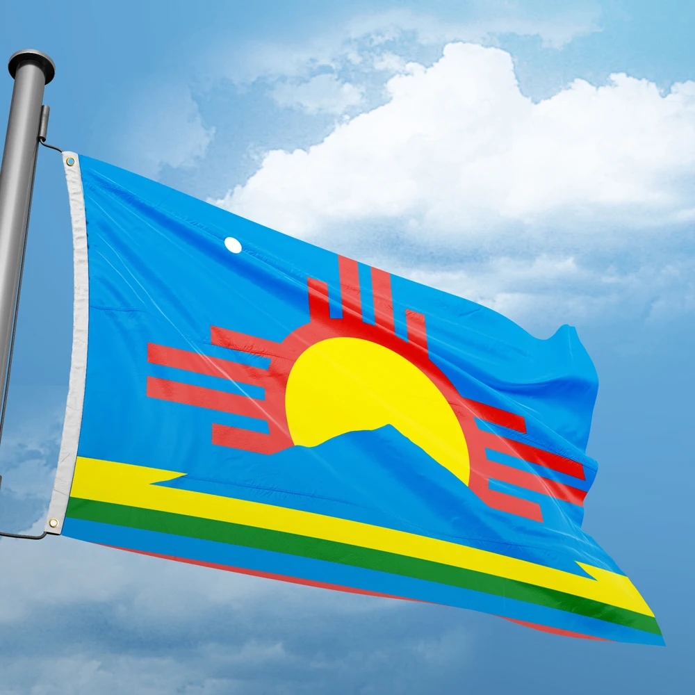 New Mexico Roswell Flag 3*5FT 90*150CM USA States City Flags  America Custom Logo Indoor Outdoor Decoration Banners Polyester