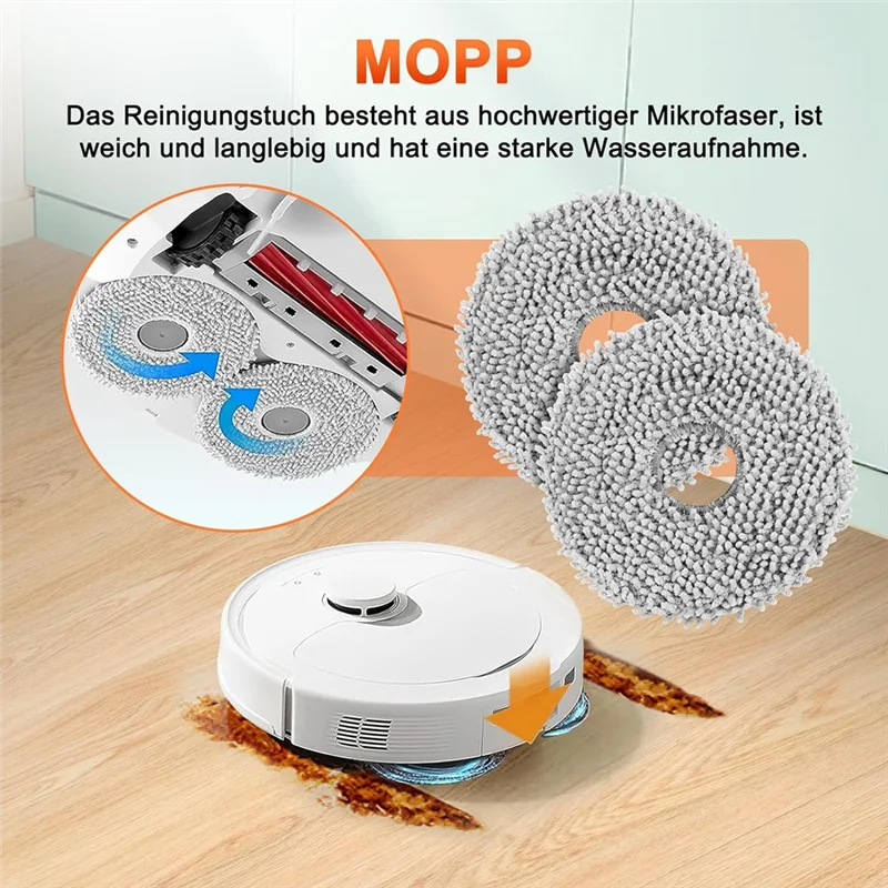 A24P สําหรับ Roborock Q Revo P10 เครื่องดูดฝุ่นหุ่นยนต์แปรงด้านข้าง Mop ผ้าฝุ่นกระเป๋าอะไหล่