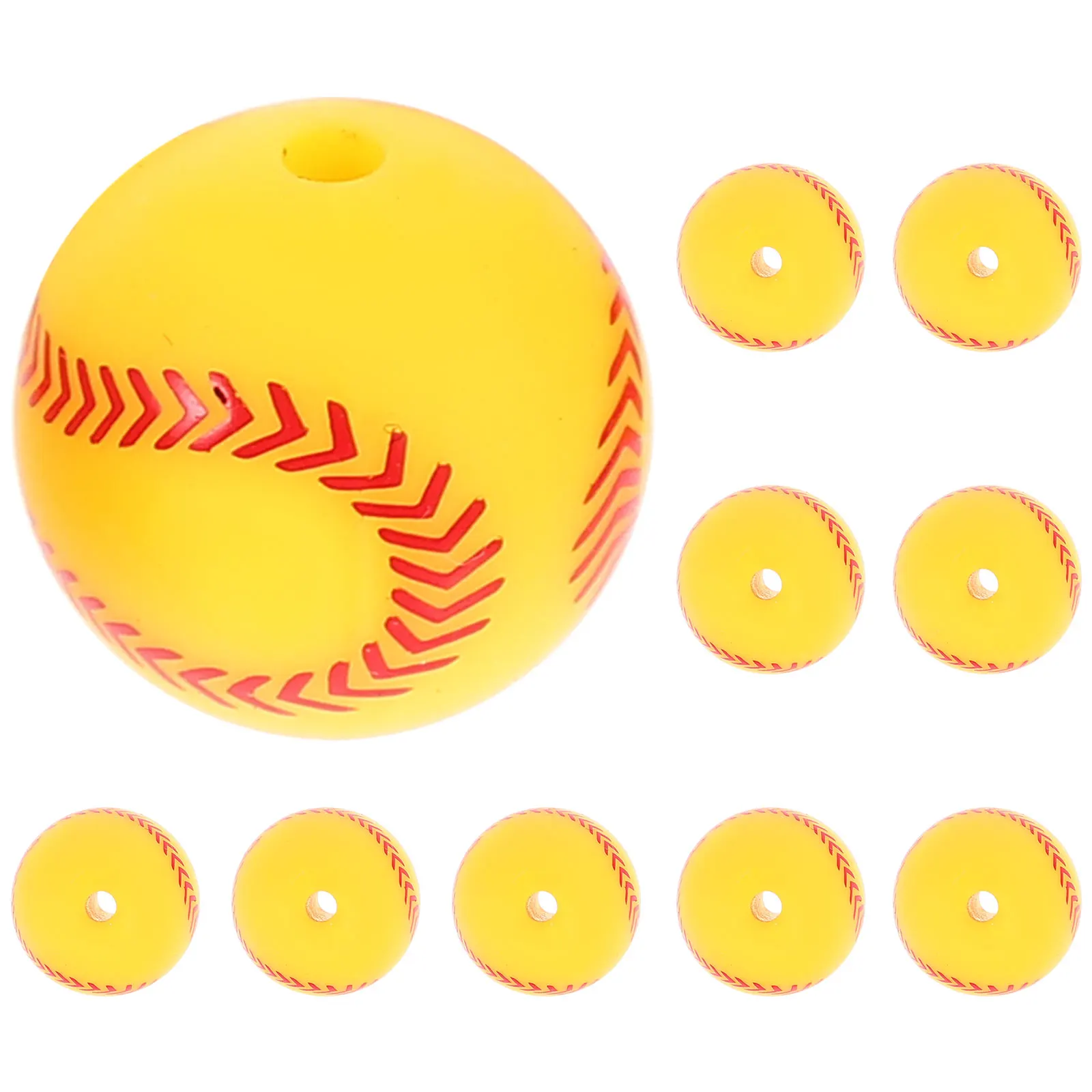 

10 Pcs Colorful Silicone Jewelry Making Decorative Silica Gel Baby Sports Charms Necklace DIY Bracelet Loose Beads Accessories