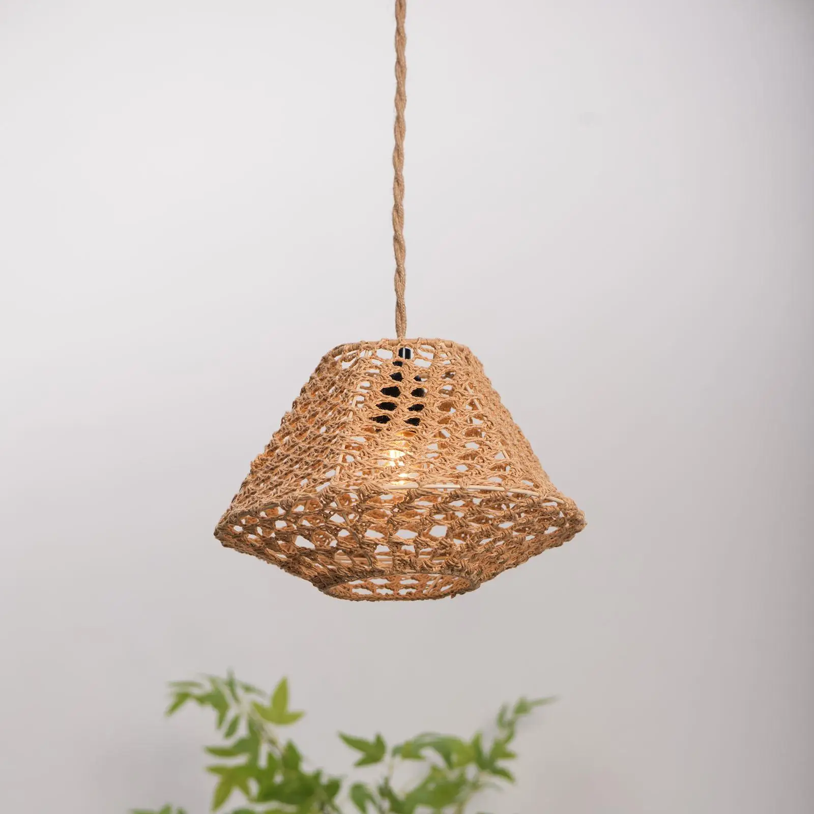 Rope Woven Lampshade Table Lamp Lampshade Decoration Lamp Cover for Wall Sconces Table Light Dining Room Room