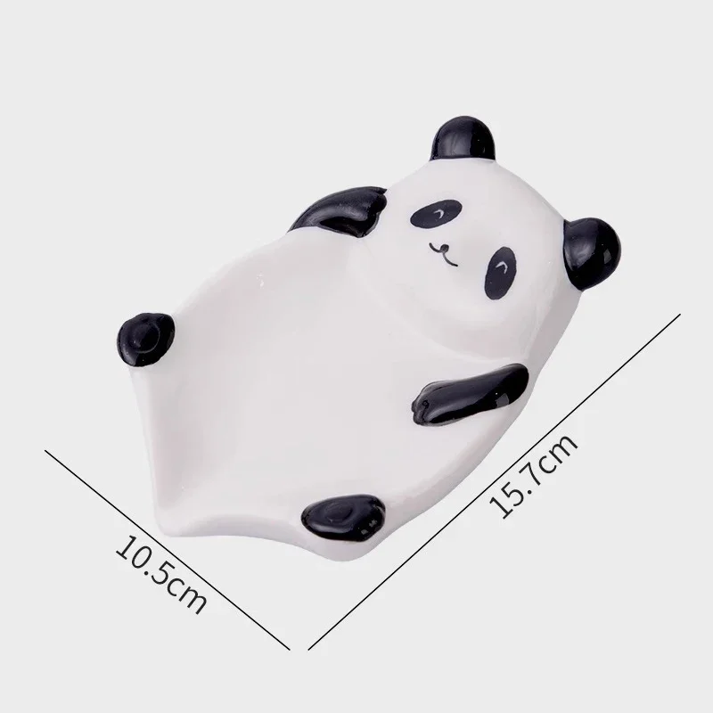 Panda Shiba Inu Soap Box Bathroom Ceramic Soap Box Creative Cartoon Drain Soap Storage Shelf Bathroom Decorative Soap Dish