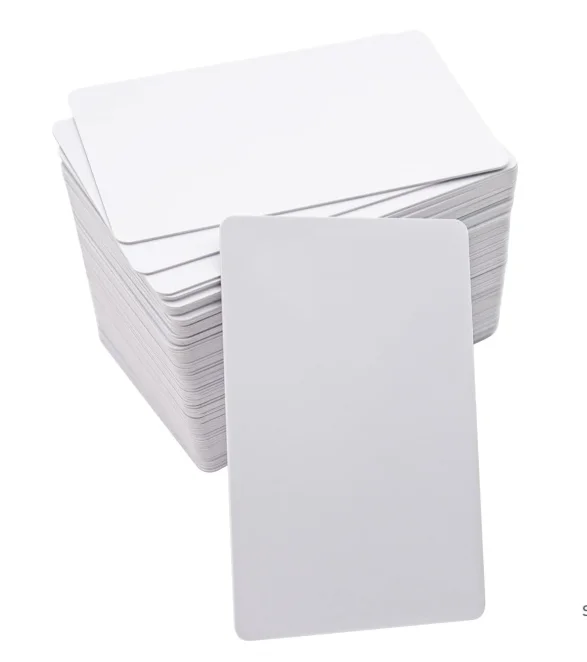 

150 White Glossy Finish Blank Plastic PVC Acetate Business Cards Thickness 0.5mm 19mil