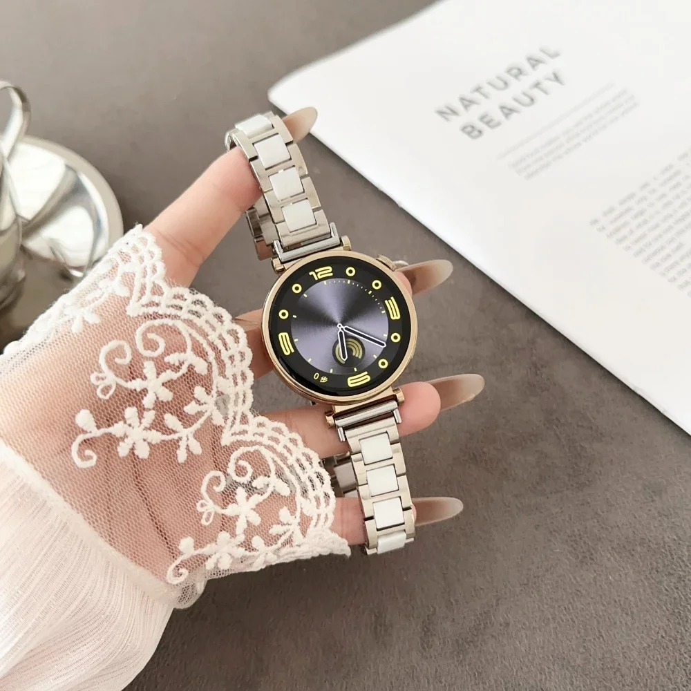 

Женский керамический браслет 18 мм, 20 мм, 22 мм, для Huawei Watch GT4, 41 мм, 46 мм, роскошный ремешок для девочек, ремешок для Samsung Galaxy 6Classic 43 47 мм