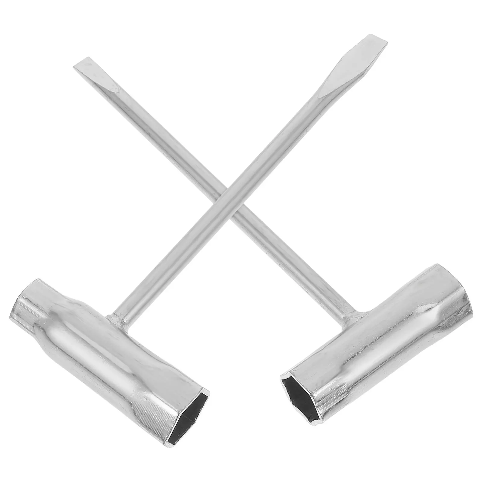 2Pcs Chainsaw Wrench T-Wrench Spanner Socket Spark Plug Tool Replacement for Lawn Mower Maintenance Spark Plug Socket