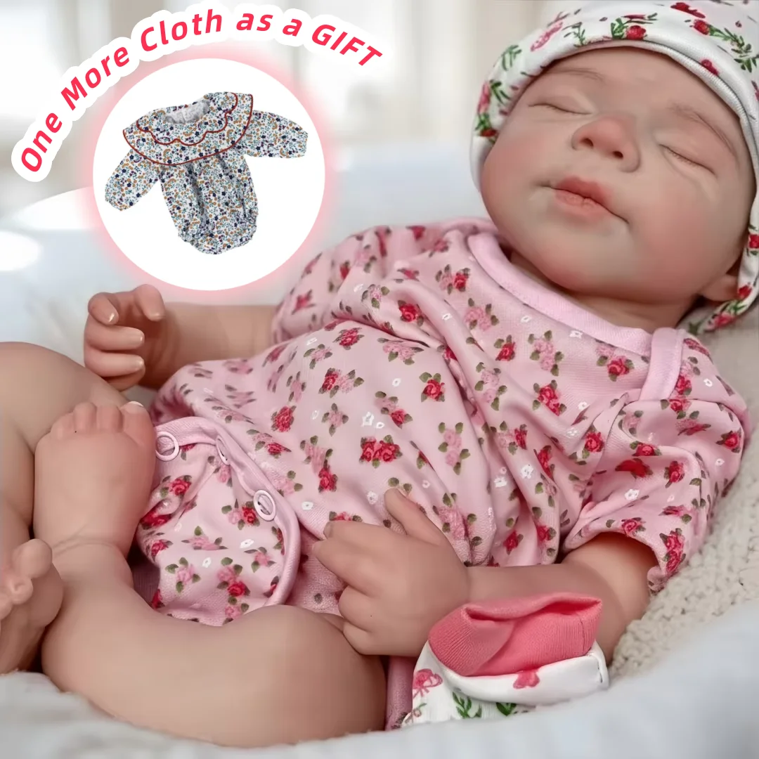 Open Mouth & Washable18Inch Pascale Whole Body Solid Silicone Bebe Reborn Doll 3D Paint & Unpaint Skin Lifelike Newborn Dol image 3