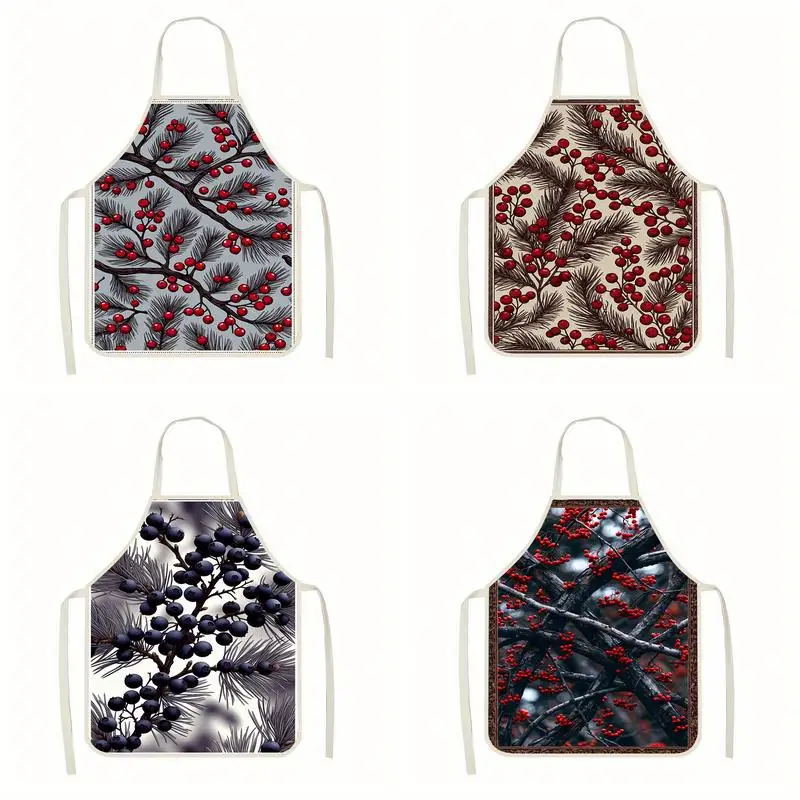 

Berry Branch Aprons Linen Apron, Suitable For Kitchen Cooking, Parent-Child Interaction, Painting And Other Scenarios