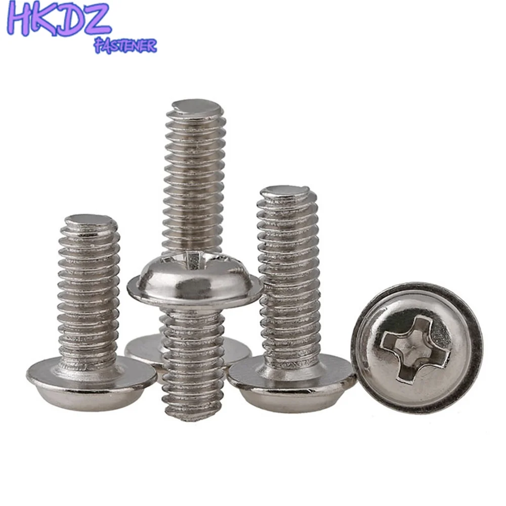 Phillips Cross Pan Hoofd Met Wasmachine Machine Schroeven Vernikkeld Computer Schroef M2 M2.5 M3 M4 Machine Cross Ronde Bout schroeven