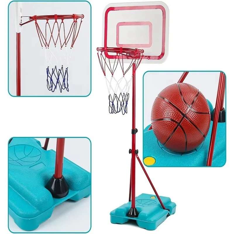 Outdoor Ideal Gift For Christmas And Birthday Adjustable Height Kids Basketball Hoop Portable Stable Stand New Arrival view 2