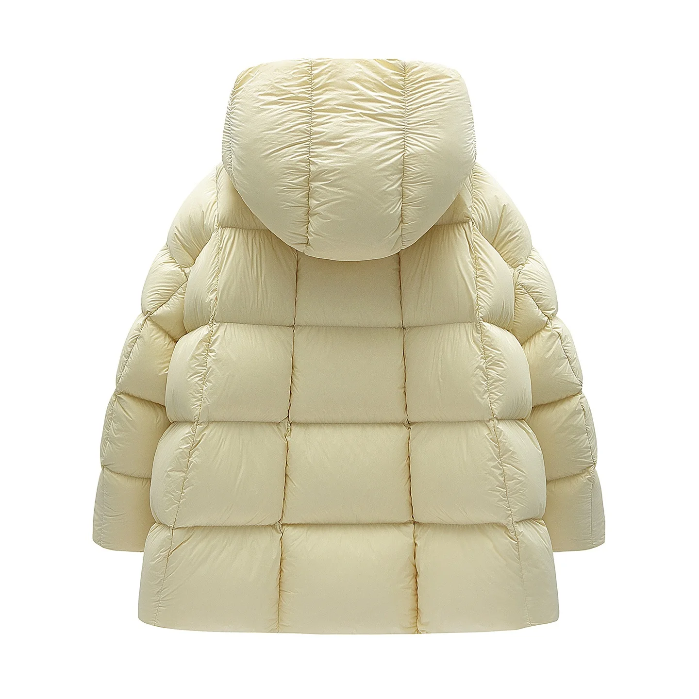 2026 شتاء جديد 90White أوزة أسفل سترة المرأة النسخة الكورية فضفاضة سحابة نفخة رقيق معطف مقنع معطف باركر الإناث