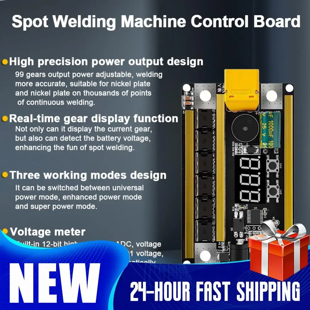 

Плата управления сварочным аппаратом GX591, поддерживает сварку никелевых листов 0,1-0,2 мм, 12В, портативный мини-сварочный аппарат для аккумуляторов 18650